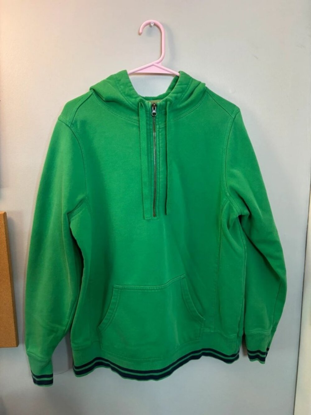 Bright Green Pullover Hoodie, Women’s Size L